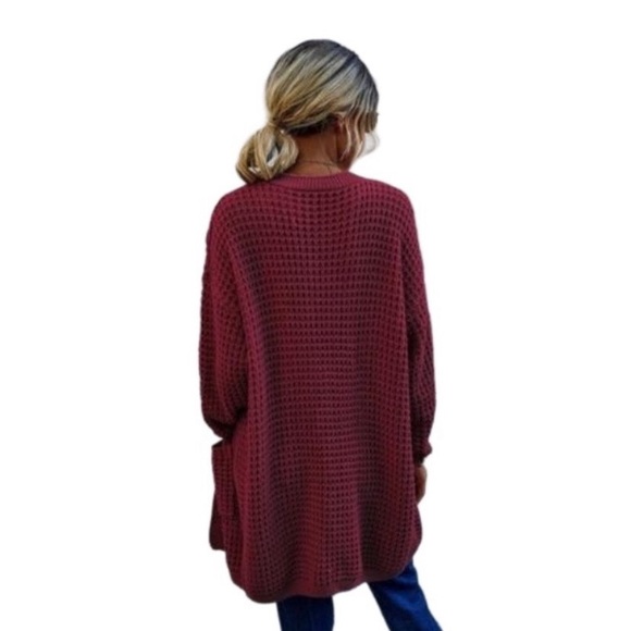 Women's Open Front Knit Cardigan - Picture 2 of 2